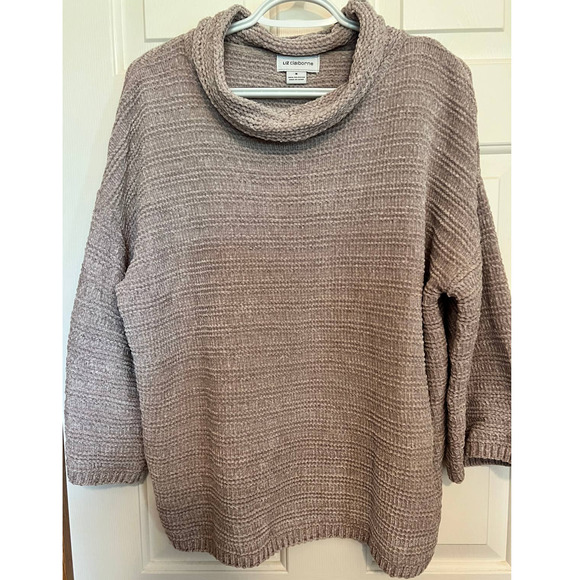 Liz Claiborne Tops - Liz Claiborne Cowl Neck Beige Super Soft Size M 23" Long x 24"‎ Pit to Pit